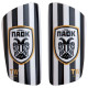 TW Παιδικές επικαλαμίδες ποδοσφαίρου PAOK Shin Guards Stripes Logo with Sleeves